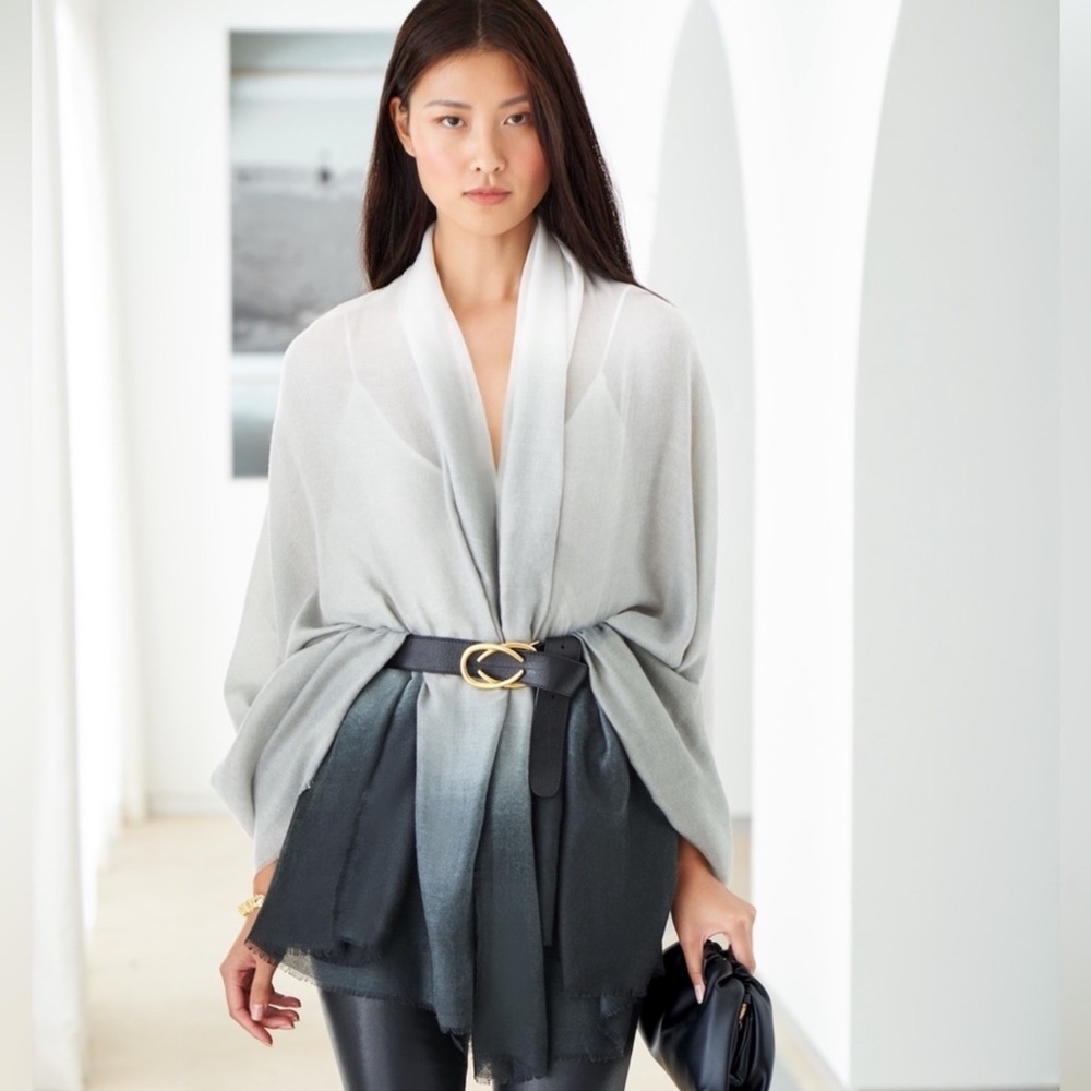 Nwt CUSHNIE Carly ombré print‎ scarf nwt